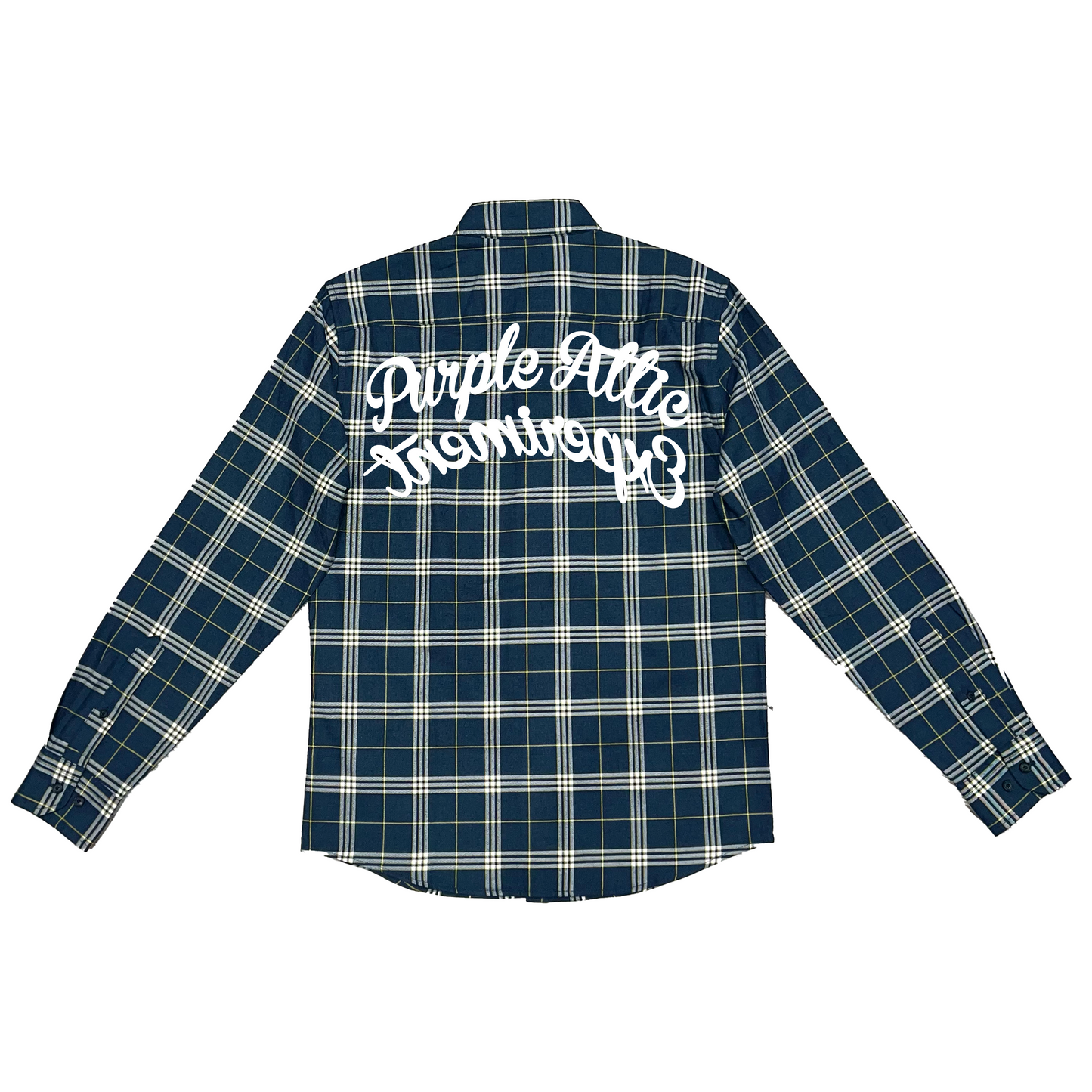 Blue/White/Yellow Flannel Shirt