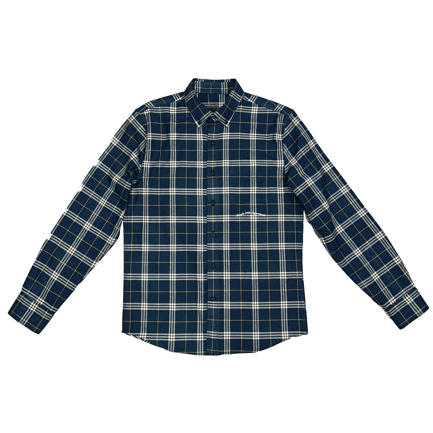 Blue/White/Yellow Flannel Shirt