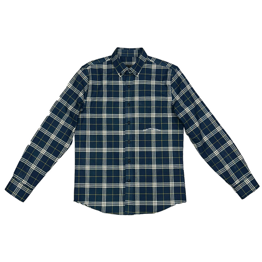 Blue/White/Yellow Flannel Shirt