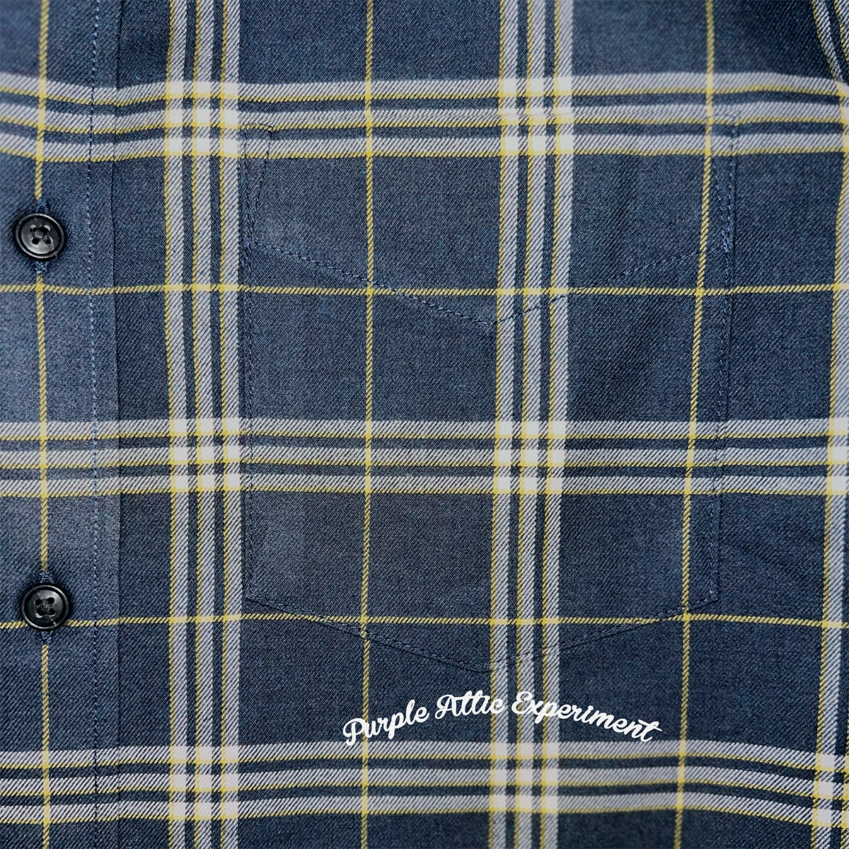 Blue/White/Yellow Flannel Shirt